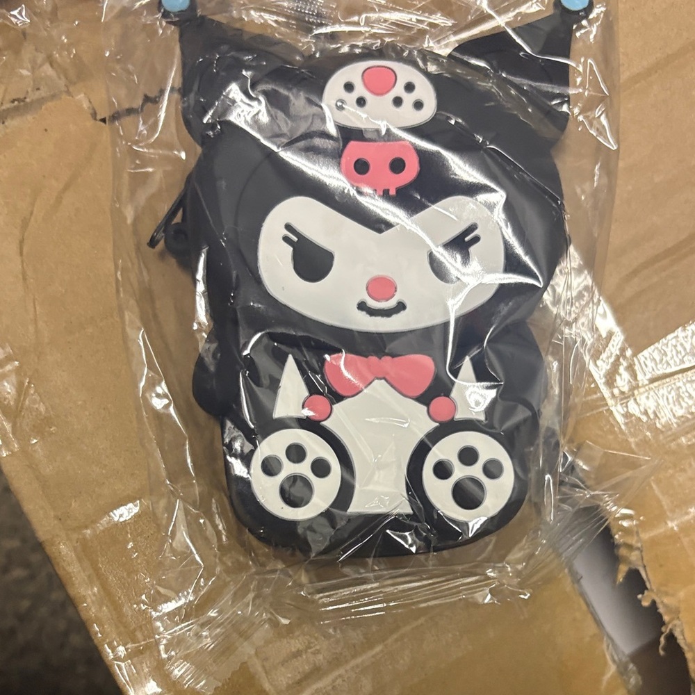 Cute Black and White Character Kids Pouch